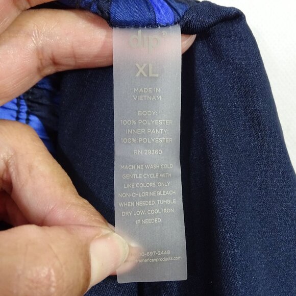 Dip Floral Swim Shorts Women Size XL Blue Liner Mesh Sides - Picture 5 of 6